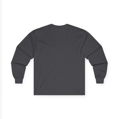 Back view of the YoungBoy moneystack tee, a long sleeve black shirt with a vintage feel.